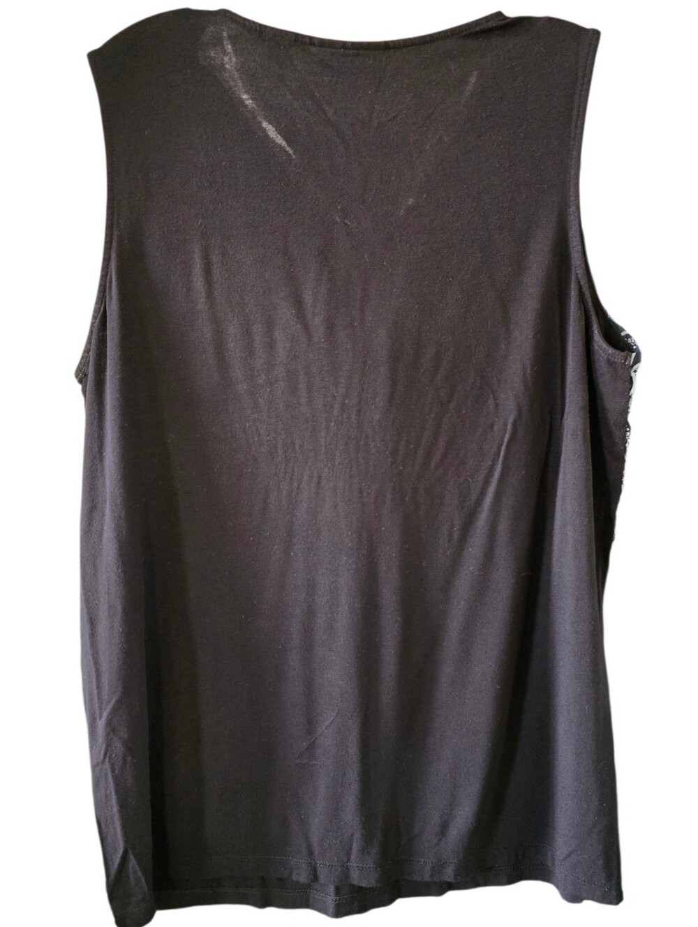 New York & Company Multicolor Paisley Zip-Front Sleeveless Top Size Medium - Picture 3 of 9